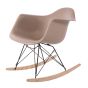Silla mecedora Eames RAR Base negra PP marrón claro