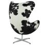 Jacobsen Egg stol | lounge stol svart hvit
