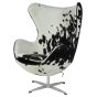 Jacobsen Egg stol | lounge stol svart hvit