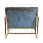 Vintage Velvet lounge blu - vista posteriore