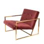 Poltrona vintage in velluto rosso