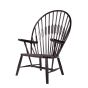 Peacock lounge chair black black chord