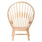 Fauteuil lounge Peacock en corde naturelle - vue arrière