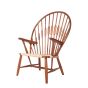 Peacock lounge chair walnut natural chord