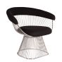 Poltrona Platner Wire pequena cromada caxemira preta