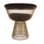 Poltrona Platner Wire pequena dourada cashmere preta - vista traseira