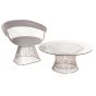 Mesa de centro Platner cromada con silla