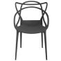 Snake chair black - front view