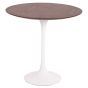 Eero Saarinen Tulip Side table | Mesa auxiliar 50cm Tapa nogal Base blanca