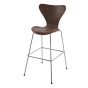 Taburete de bar Butterfly Serie 7 de Arne Jacobsen, 76 cm, nogal