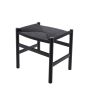 Wegner CH24 style footstool black frame black seat