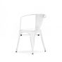 Xavier Pauchard Tolix terrace chair with armrests white