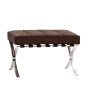 Rohe Barcelona ottomanskt läder mörkbrunt