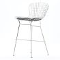 Bertoia barstool black cushion