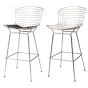 Bertoia barstool white cushion