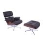 Sillón Eames EA670-XL | XL Lounge con respaldo | cuero: marrón carcasa: palisandro base: pulido