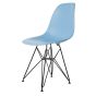 Eames DSR Black Base PP jasnoniebieski