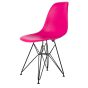 Eames DSR Black Base PP neonowy róż