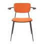 College lænestol sort stel orange - set forfra