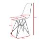Dimensions Eames DSR fibreglass