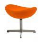 Fauteuil repose-pieds Egg Chair Jacobsen en cachemire orange