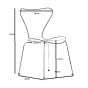 Dimensioni sedia da pranzo Butterfly Series 7 di Arne Jacobsen