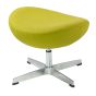 Fauteuil repose-pieds Egg Chair Jacobsen en cachemire moutarde