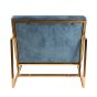 Vintage Velvet lounge blauw - achteraanzicht