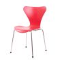 Sedia da pranzo Butterfly Series 7 di Arne Jacobsen rossa