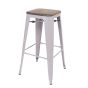 TOLIX teak seat 77cm beige