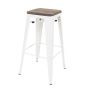 TOLIX teak seat 77cm cream