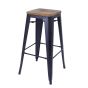 TOLIX teak seat 77cm matt black