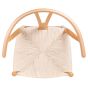 Sgabello da bar stile Wegner CH24 struttura naturale seduta naturale