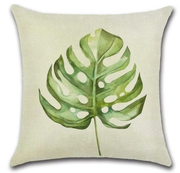 cushion cover Green leaf