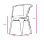 dimensions Xavier Pauchard Tolix terrace chair with armrests