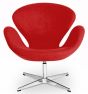 Jacobsen Swan stoel kasjmier rood