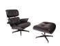 Sillón Eames EA670-XL | XL Lounge con respaldo | cuero: negro carcasa: negra base: negra