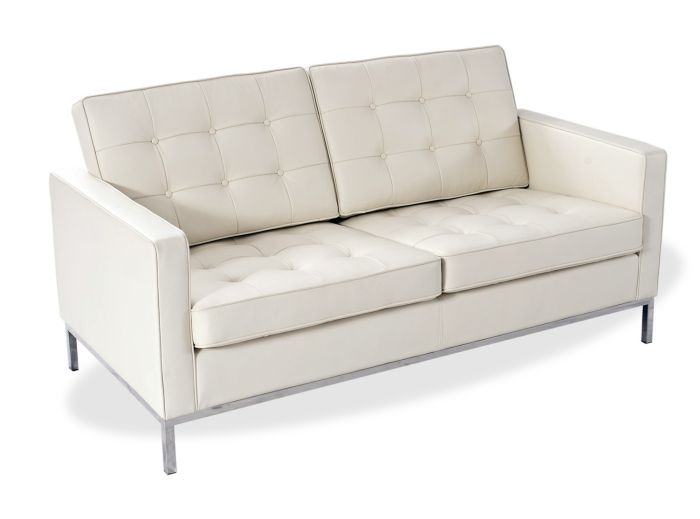 Sofa Rohe Florence 2-osobowa skóra biała