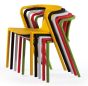 Air armchair stackable yellow,black,grey,red,green stacked