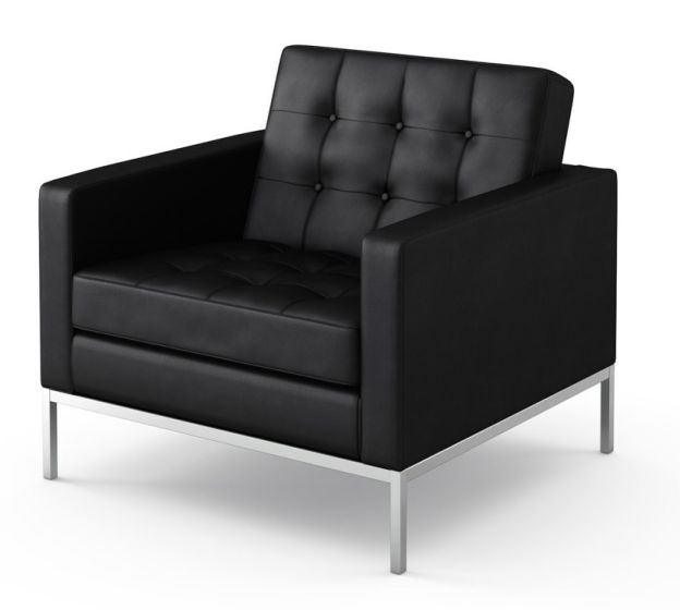 Florence Knoll fåtölj svart läder