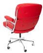 Chaise de bureau Eames ES104 cuir rouge - dossier