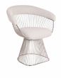 Platner Wire Armchair small chrome cashmere cream