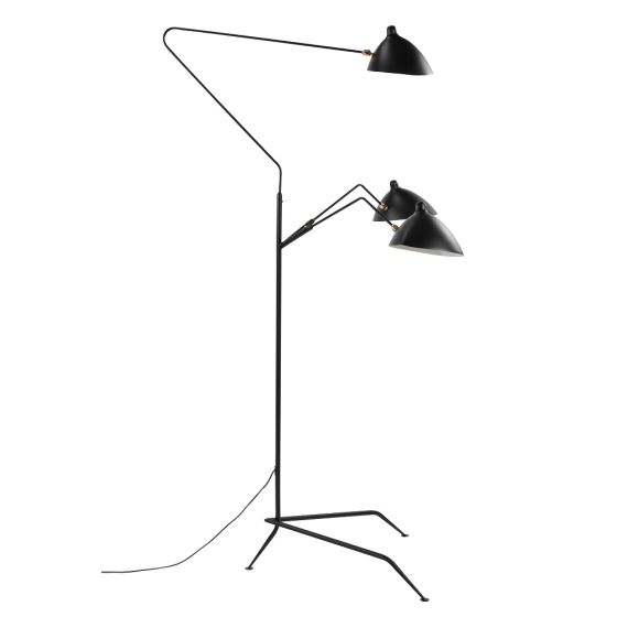 Serge Mouille Contemporary | gulvlampe 3-arm sort