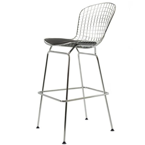 Bertoia barstool 102cm black cushion