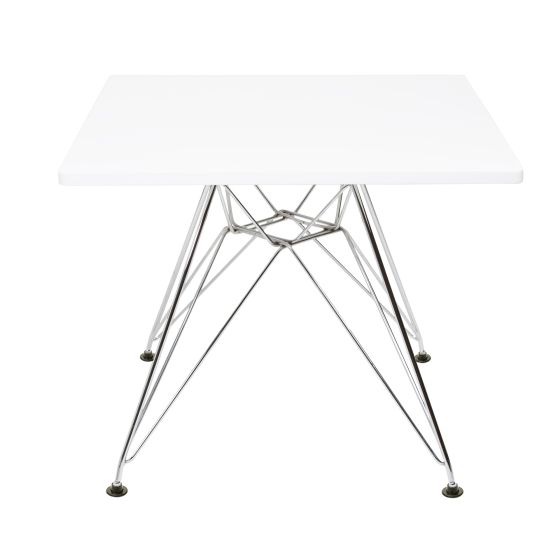 Table junior carrée Eames CTR blanche - face