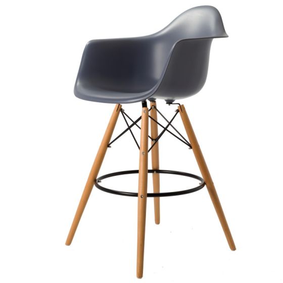 Eames DAW Stool PP grigio scuro