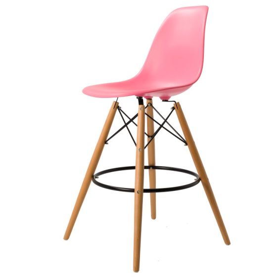 Stołek Eames DSW PP jasnoróżowy