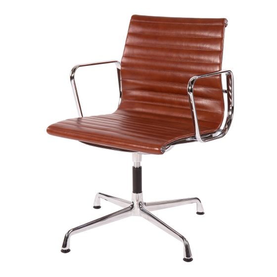 Krzesło konferencyjne Eames EA108 skóra antyczna