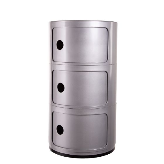 Componibili 3 door dark silver