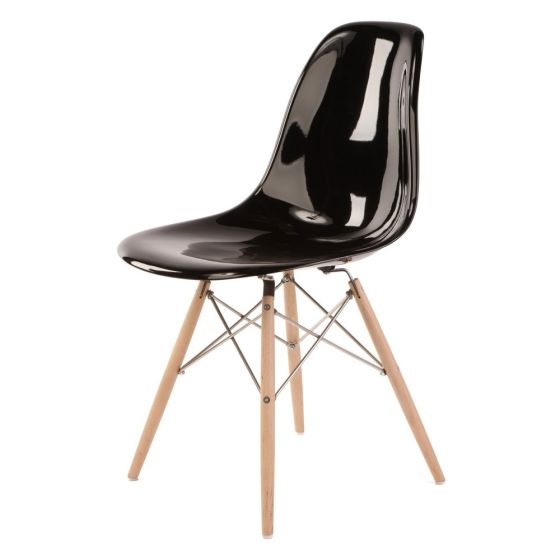 Eames DSW Fibra de vidrio negra
